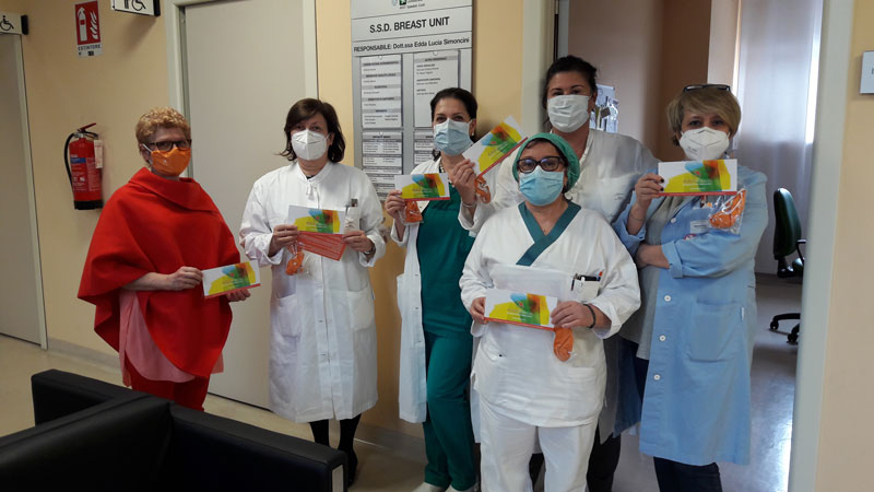 donazione mascherine ADOS Brescia alla Breast Unit Spedali Civili
